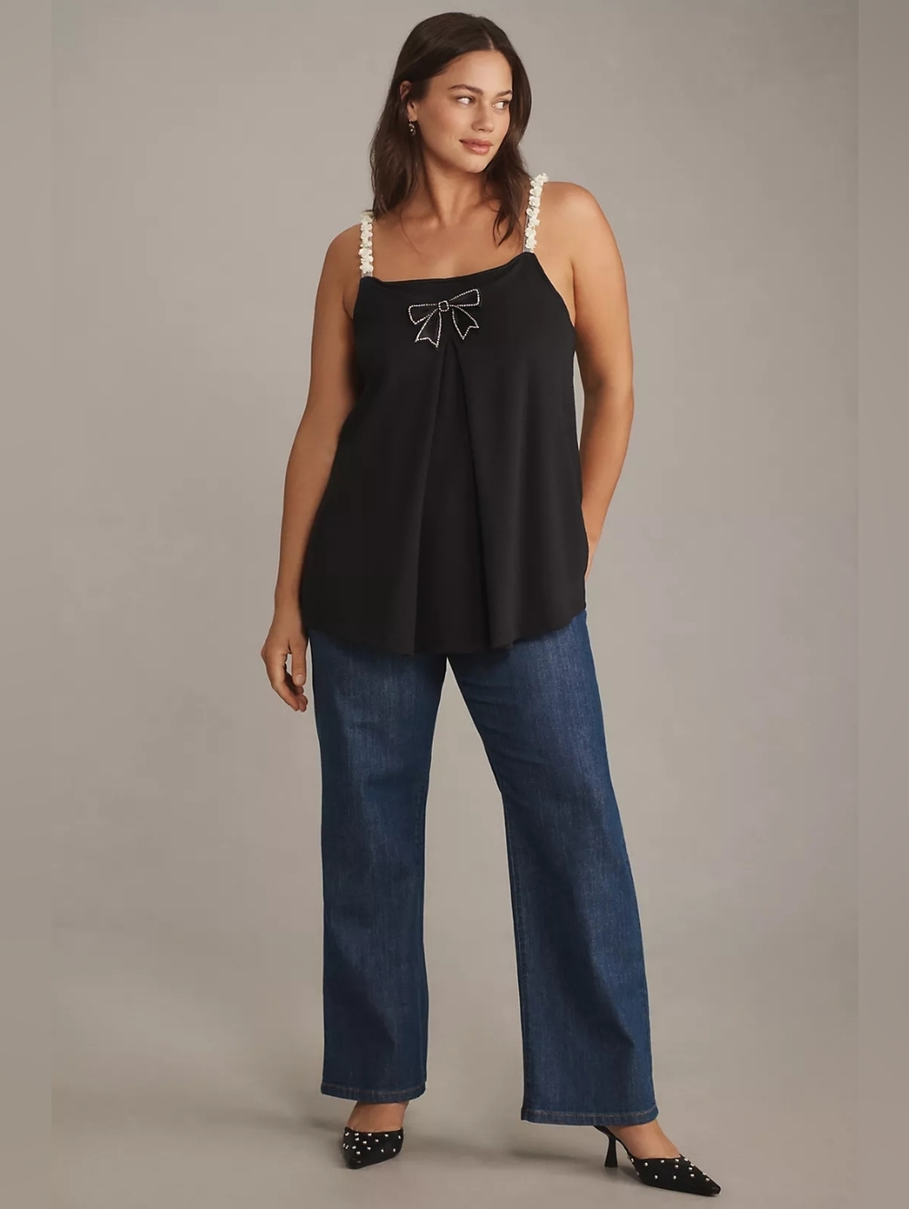 Maeve By Anthropologie Embellished Swing Tank XL